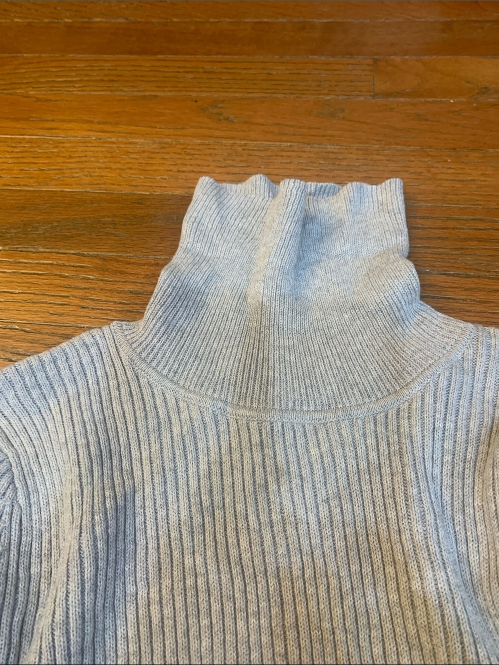 Relativity Light Gray Ribbed Turtleneck Tunic - Picture 2 of 6